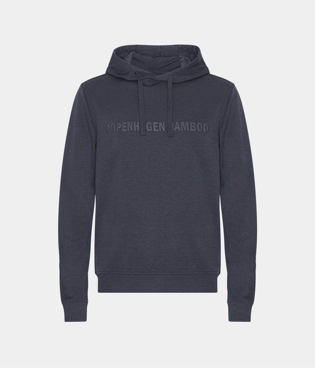 Mørkegrå bambus hoodie med logo