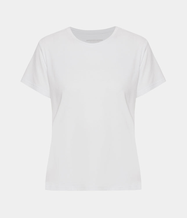 Hvid kortærmet bambus T-shirt