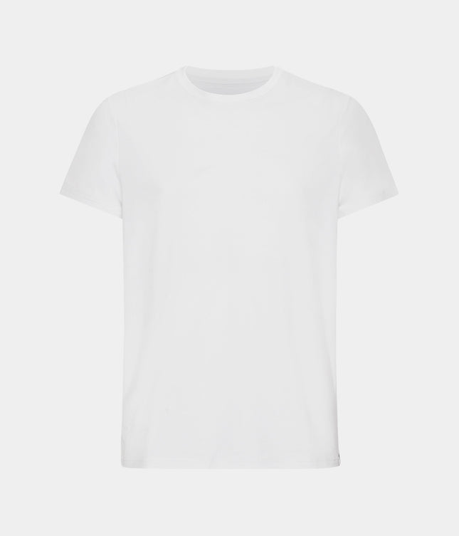 Hvid crew neck bambus T-shirt