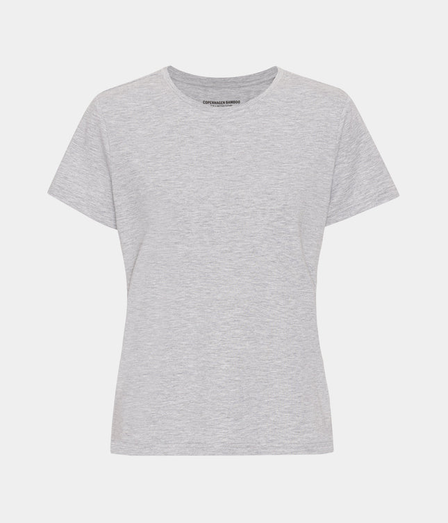 Lysegrå kortærmet bambus T-shirt