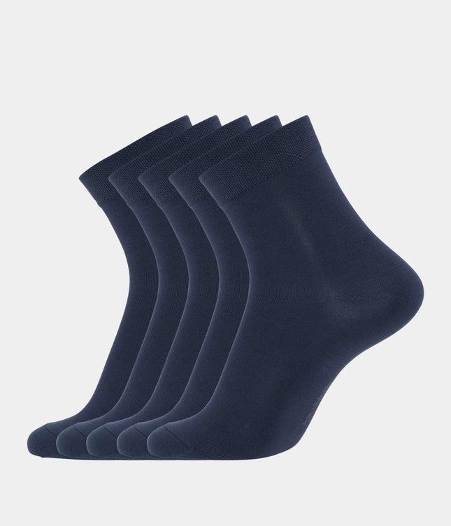 5 par navy bambus strømper (Low cut)