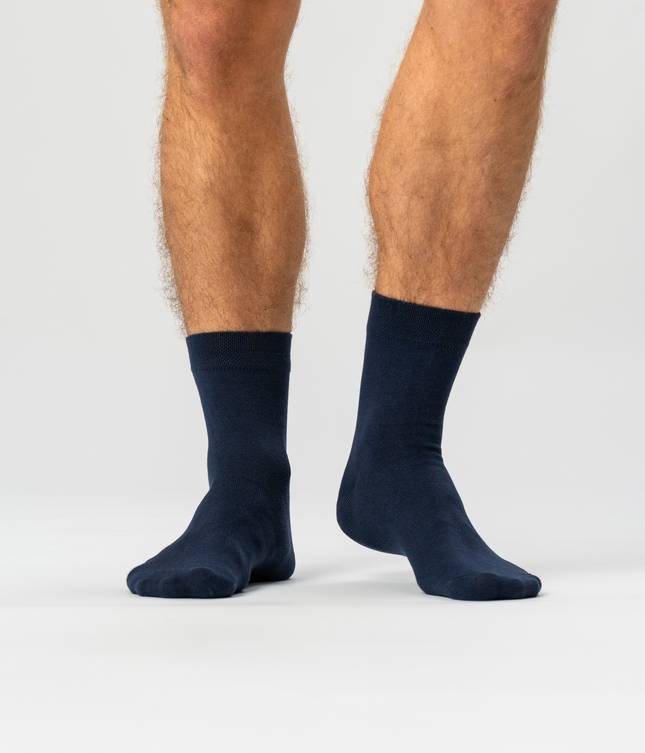 5 par navy bambus strømper (Low cut)