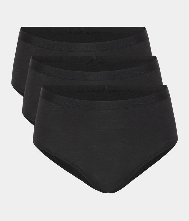 3 stk sorte bambus maxi trusser