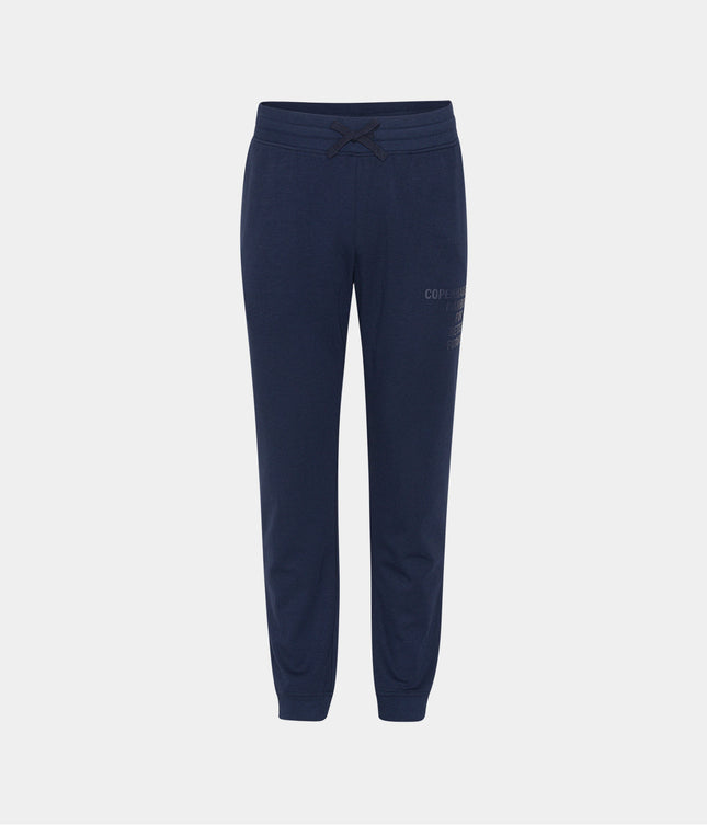 Navy bambus sweatpants med logo