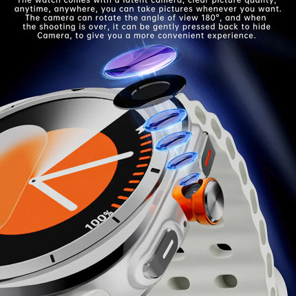 2025 New Android Smart Watch 5G/4G Full Network Connectivity Amoled GPS WIFI Rotation Camera Global Call GPS Smartwatch W8 Ultra