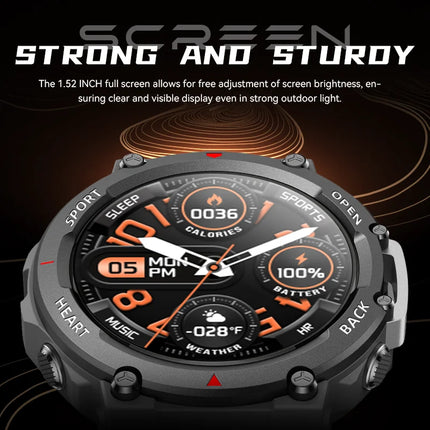 ZW25 Round BT Call Smart Watch I69 1.52 Inch 360*360 IP68 Outdoor Smart Watch 35 Days Standby