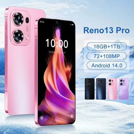 Reno13 Pro 90Hz OLED Large Screen 7.3-inch 5G Smartphone 1TB Storage 16GB RAM MTK 108MP Camera