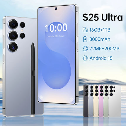 2025 S25 ULTRA 7.3 Inch Android Smartphone Unlocked 5G Dual SIM 108MP 16GB+1TB Deca Core French Global Version LTE/CDMA