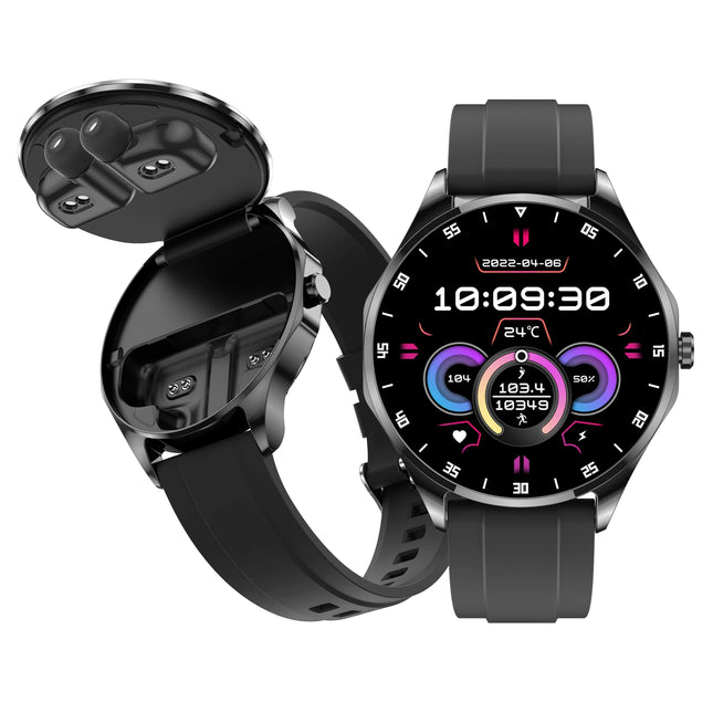 X20 2 in 1 Amoled SmartWatch 2025 with Earphones 1.43''  BT Call  Waterproof  Heart Rate Sports Tracker Men Relojes Smart Watch