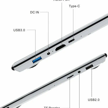 15.6 Inch + 7 Inch IPS 1080P OEM Intel Celeron N100 Quad Core 500GB Hard Drive Custom Business Dual Screen Touch Office Laptop
