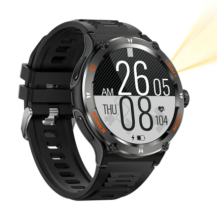 Dafit Waterproof Outdoor Smart Watch KT76 1.53inch Screen SOS Button Cheap Price 500mAh Battery Remote Control Silicone Call APP