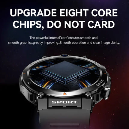 Wholesale 4G 5G smart watch H10 WiFi GPS dual camera video call NFC 4+64GB 900MAH battery Android sport smart watch