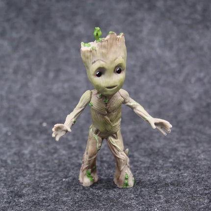 Groot Tiny Cute Baby Tree Man Stand Ver Action Figure Toys 10cm