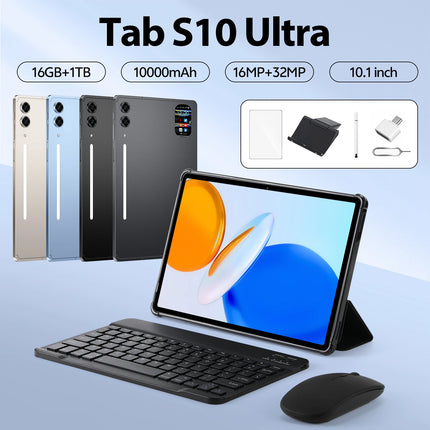 Latest Launch 10.1\" FHD Key Android Tablet PC Tab S10 Ultra with 10000mAh for Kids for Education and Entertainment