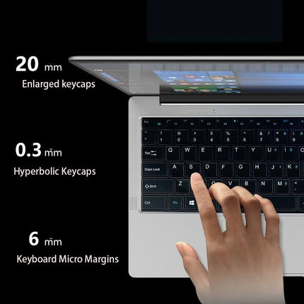 14.1" Ultra-Slim Laptop 8GB DDR4/512GB SSD Intel J4125 1080p IPS Panel WiFi/Windows 11 RGB Backlit English Keyboard US/UK Plugs