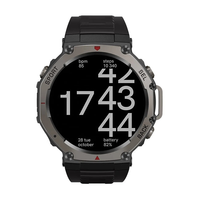 2025 Waterproof 5ATM Men GPS Sport Smart Watch DM58, GPS Positioning AMOLED Screen Barometer Altitude Compass for Men Smartwatch