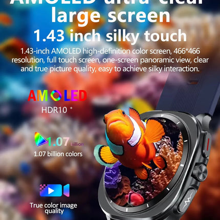 TK65 Smartwatch PPG Electrocardiogram  Airbag Pump Precision Thermometer AMOLED Display-Fitness Tracker Health