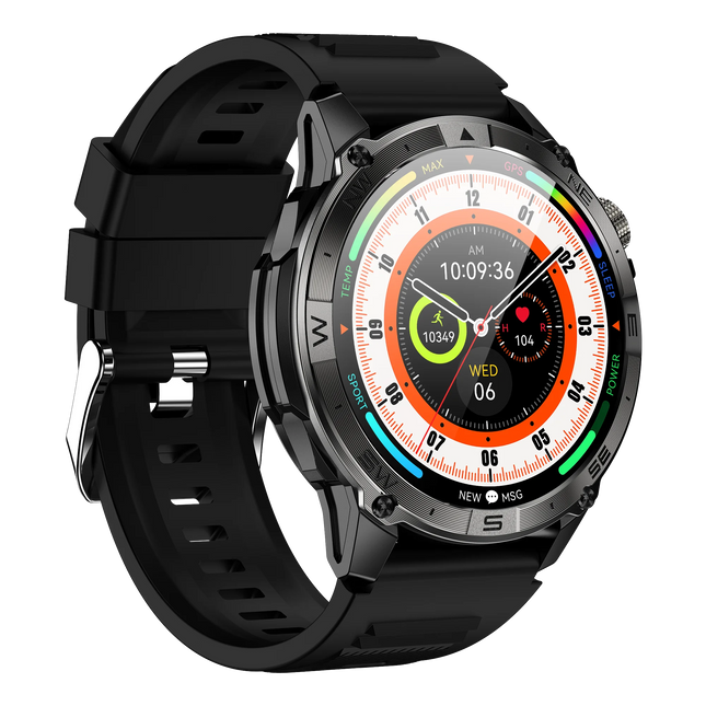 Real Time GPS Smart Watch IP67 Waterproof 1.43 ''AMOLED Fitness tracker Health Monitor Compass HK08 Sport Reloj Inteligente 2024