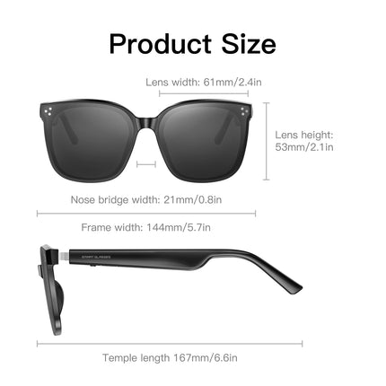 GS260 High Quality Smart glasses for men and women Wireless function to call music Sunglasses sports headphones wireless