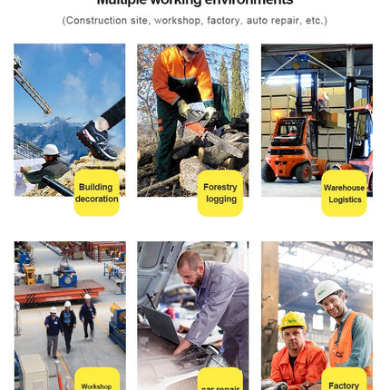 Mens Leather Safety Shoes Anti-Scalding Industrial Shoes Anti-Smash Anti-Puncture Work Shoes Steel Toe Shoes Waterproof