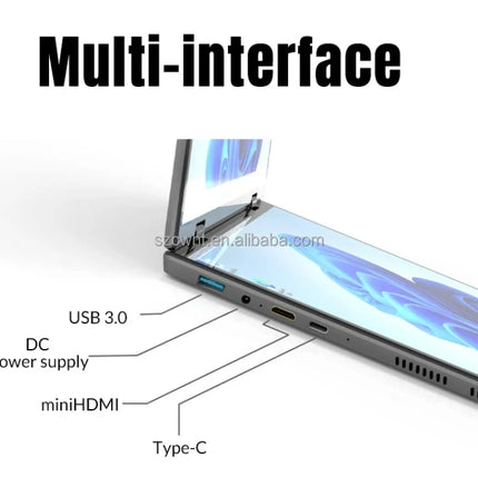 OEM New Novel 14 + 14 Inch Touch Screen Dual Screen Laptop Computer for College Student Business 16GB DDR4