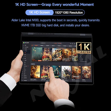 Laptop Gaming Design 360° Folding Laptop Intel 8GB 16GB 32RB RAM DDR4 CPU 14" Touch Screen Laptop Ordinateur Portable