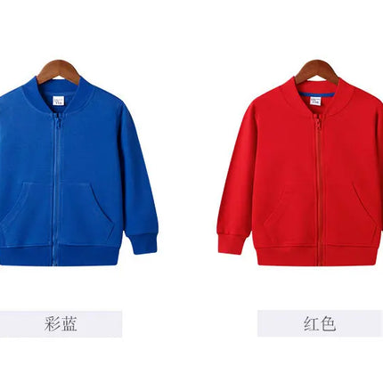 Kids Zipper Hoodies 2-12Years Old Young Children' Sweatshirt Boys & Girls Clothing Outdoor Sportswear Cotton Coat Jacket Selling