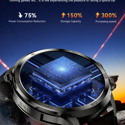 H19 4G Smart Watch 3+32GB 1.95" Round Screen HD Video Call Retractable Rotating Camera Global Positioning Smartwatch Sim Card