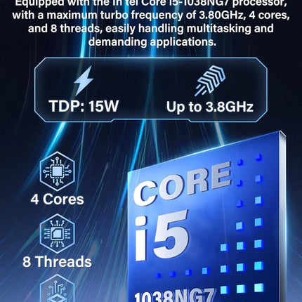 Laptops Brand New 17.3" Laptop Business I5-1038GN7 2TB Win 11 High Refresh Fingerprint Unlock Student Gaming Computer