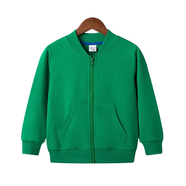 Kids Zipper Hoodies 2-12Years Old Young Children' Sweatshirt Boys & Girls Clothing Outdoor Sportswear Cotton Coat Jacket Selling