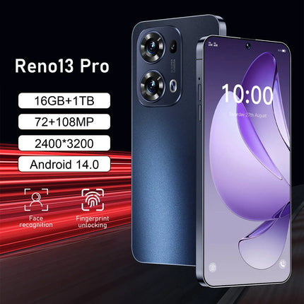 Reno13 Pro 90Hz OLED Large Screen 7.3-inch 5G Smartphone 1TB Storage 16GB RAM MTK 108MP Camera