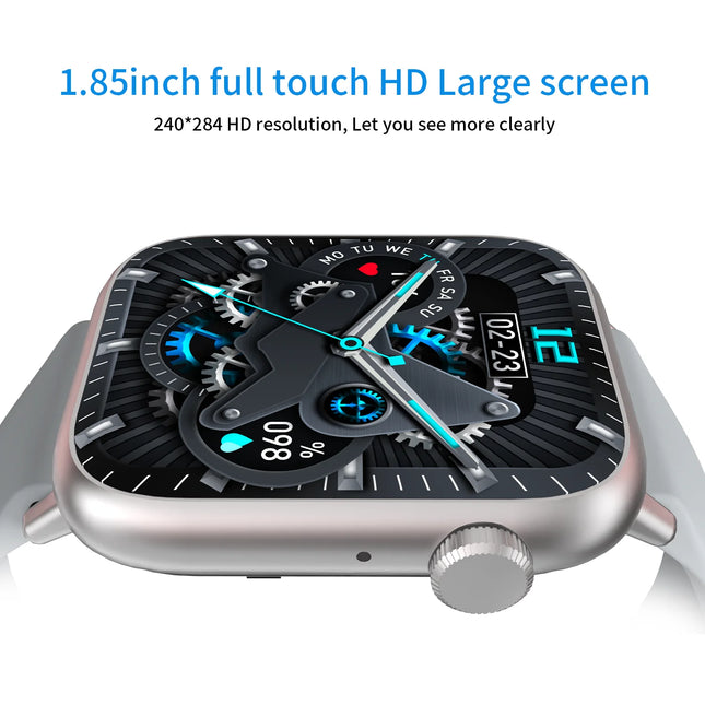 Ultra-Thin G89 Pro Smartwatch for Men 1.83inch Square Screen for Bluetooth Call Dafit Sports Mode Silica Gel Alloy Reloj G104