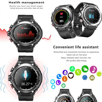 2 in 1 T92 Smart Bracelet and Waterproof Earbuds Headset IP67 Smart Watch with Touch Screen and TWS Calling Features