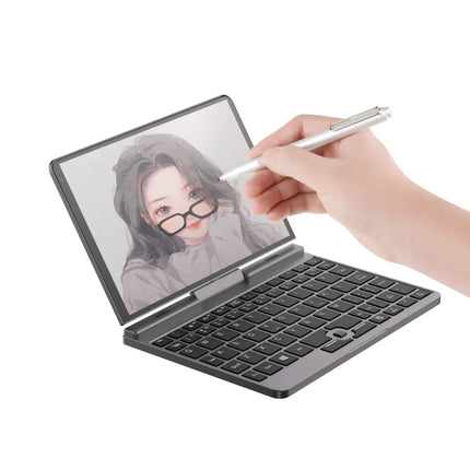 OEM 8 Inch Convertible Pocket Laptop Intel N100 CPU 12G RAM+256G ROM IPS Touch Screen Tablet PC Portable Handheld Laptops Metal