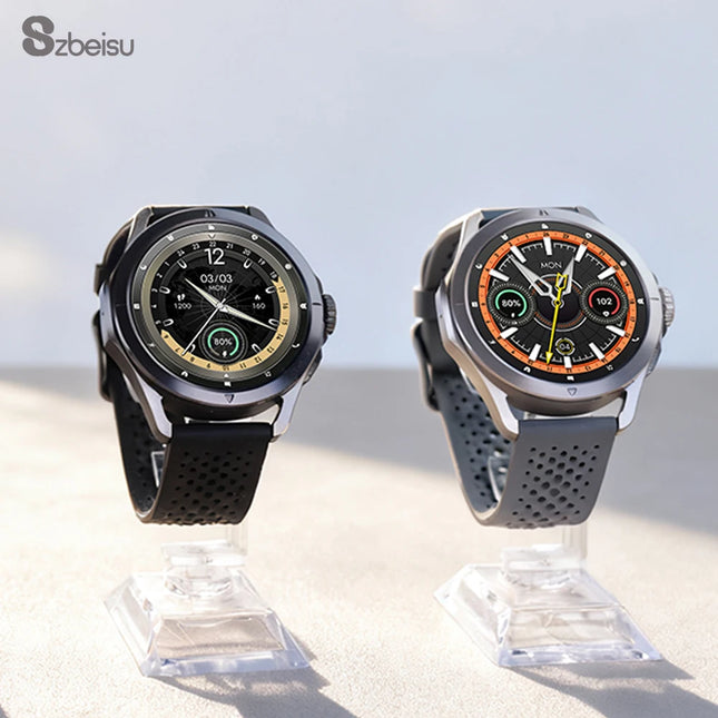 2025 SK44 Emotion Fatigue Detection Smart Watch ECG Health AMOLED Uric Acid Lipid Answer Call Silica Gel IP68 Waterproof