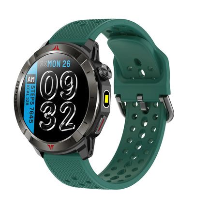 1.43-Inch GPS Smart Watch Fitness Tracker for Runners Music Compass Silica Gel Band Answer Call Function Android IOS Compatible