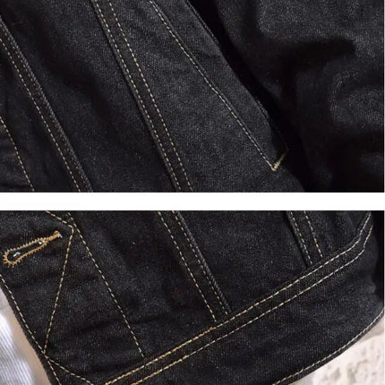 2025 Spring Black Men Denim Jacket, Korean Version of The Trend Handsome Outer Clothes Student Jacket Men Blue Male Coat