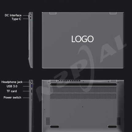 Laptop Gaming Design 360° Folding Laptop Intel 8GB 16GB 32RB RAM DDR4 CPU 14" Touch Screen Laptop Ordinateur Portable