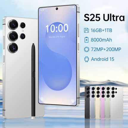 2025 S25 ULTRA 7.3 Inch Android Smartphone Unlocked 5G Dual SIM 108MP 16GB+1TB Deca Core French Global Version LTE/CDMA