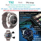 Rust color T92-tws-earbuds-smart-watch