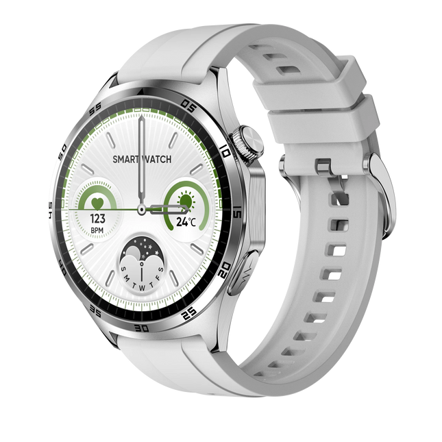 Wonlex MF13 ECG Health Smart Watch IP67 Waterproof Blood Pressure &  Blood Oxygen Monitoring 1.43 Inch AMOLED Screen Smartwatch