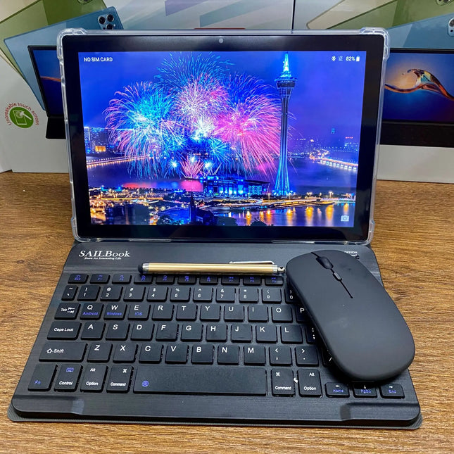 SAIL AIR B10 10.1 Inch IPS Android WIFI and 2SIM 6+256GB Tablet PC Complete Set of Keyboard Mouse Configurations for Sale ANDR13
