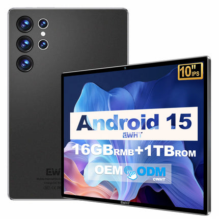 New 16GB+1TB Dual SIM Android Tablet 10 Inch Educational with Phone Call Feature S23U Branded Professional Touch Screen Tablet