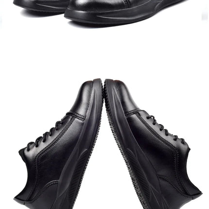 Mens Leather Safety Shoes Anti-Scalding Industrial Shoes Anti-Smash Anti-Puncture Work Shoes Steel Toe Shoes Waterproof