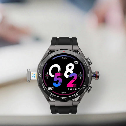 2025 Luxury Square Smart Watch 4+64GB Dual Camera Sleep Fitness Tracking GPS Video Call AMOLED 4G 5G Android Sim Silica Gel IP67