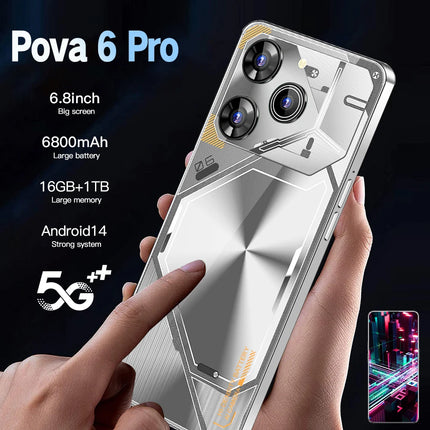 Unlocked Pova 6 Pro Smartphone Blending 5G Speed with 16GB RAM & 1TB Storage