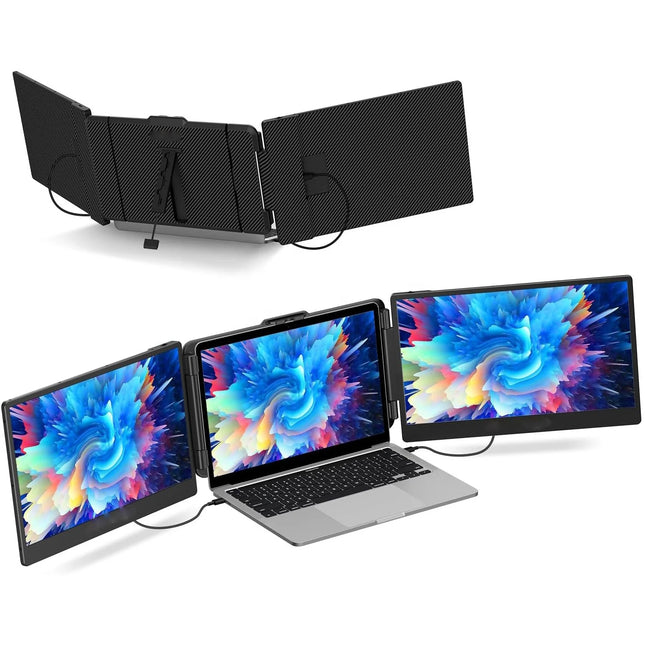 For Macbook Tri Monitor Display 14 Inch LCD 14 15 17  Inch Portable Triple Screen Extension for Laptop Extender