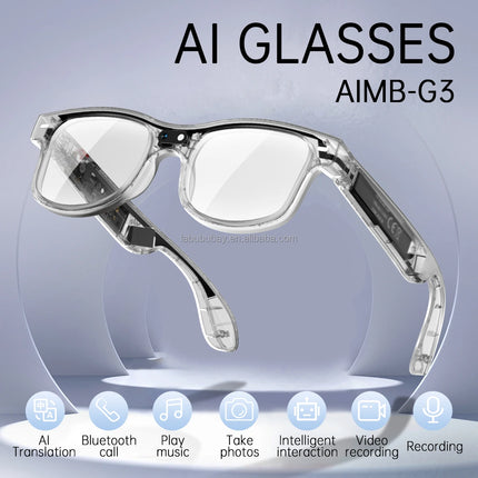 G3 AI Smart Glasses With 800W Pixel Camera ChatGPT Translator 1200P Video Recording Music Bluetooth Wireless Connection
