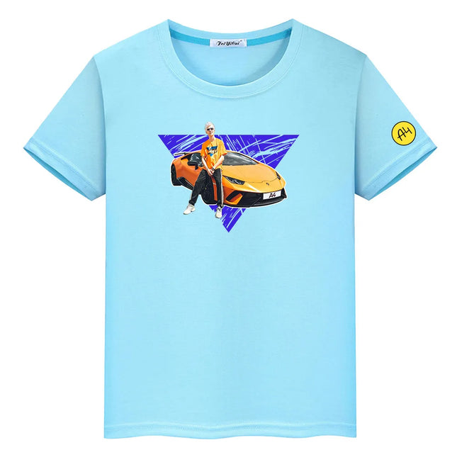 2021Sumemr New Children's T-shirt A4 Merch Boys Girl Short Sleeve  A4 measures children 100% Cotton Kids Clothing Tops Tee