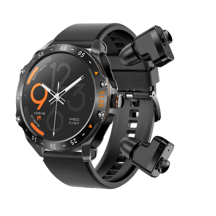 2 in 1 TWS T95 Smart Watch with Wireless Earbuds 1.52inch Screen Waterproof BT Call 400mah Battery Sports Headphones Smartwatch